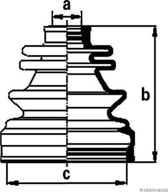 Herth+Buss Jakoparts J2869000 - Маншон, полуоска vvparts.bg