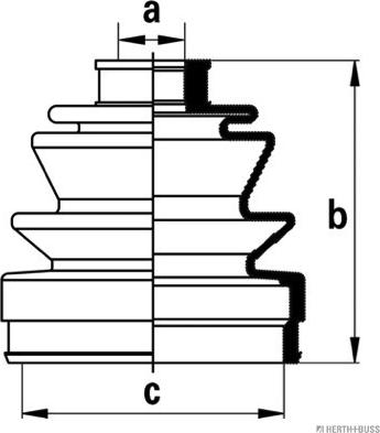 Herth+Buss Jakoparts J2864012 - Маншон, полуоска vvparts.bg