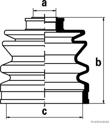 Herth+Buss Jakoparts J2865001 - Маншон, полуоска vvparts.bg
