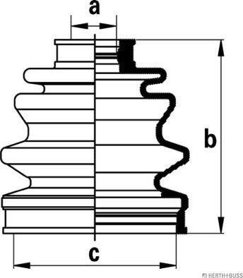 Herth+Buss Jakoparts J2865002 - Маншон, полуоска vvparts.bg