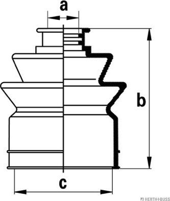 Herth+Buss Jakoparts J2866001 - Маншон, полуоска vvparts.bg