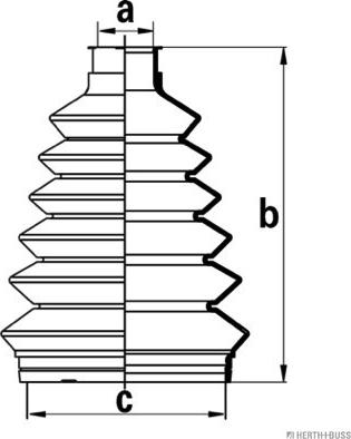 Herth+Buss Jakoparts J2860905 - Маншон, полуоска vvparts.bg