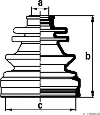 Herth+Buss Jakoparts J2860900 - Маншон, полуоска vvparts.bg