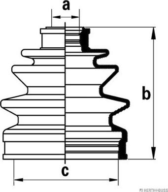 Herth+Buss Jakoparts J2860501 - Маншон, полуоска vvparts.bg