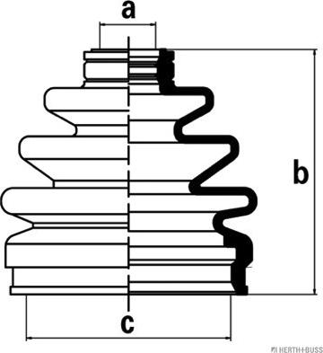 Herth+Buss Jakoparts J2860304 - Маншон, полуоска vvparts.bg