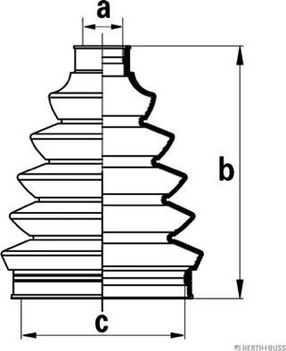 Herth+Buss Jakoparts J2860306 - Маншон, полуоска vvparts.bg
