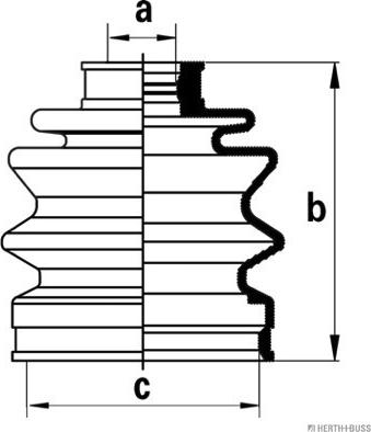 Herth+Buss Jakoparts J2860307 - Маншон, полуоска vvparts.bg