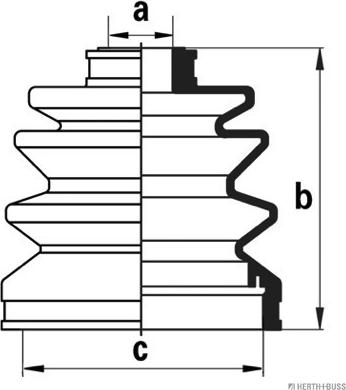 Herth+Buss Jakoparts J2861002 - Маншон, полуоска vvparts.bg