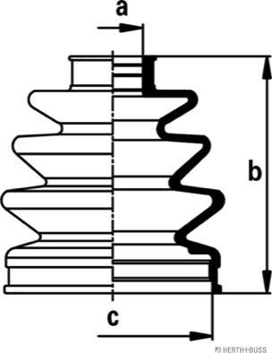 Herth+Buss Jakoparts J2861031 - Маншон, полуоска vvparts.bg
