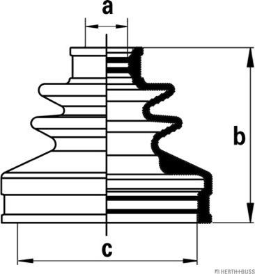 Herth+Buss Jakoparts J2861028 - Маншон, полуоска vvparts.bg
