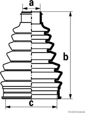 Herth+Buss Jakoparts J2868005 - Маншон, полуоска vvparts.bg