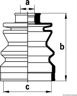 Herth+Buss Jakoparts J2868000 - Маншон, полуоска vvparts.bg