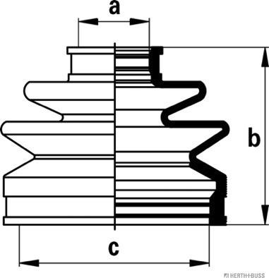 Herth+Buss Jakoparts J2863009 - Маншон, полуоска vvparts.bg