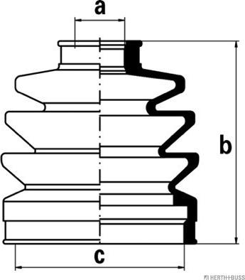 Herth+Buss Jakoparts J2863005 - Маншон, полуоска vvparts.bg