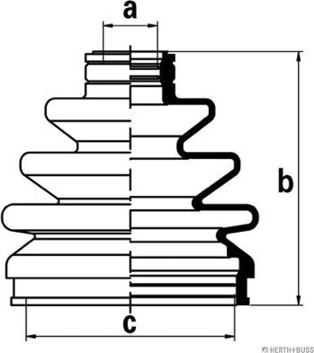Herth+Buss Jakoparts J2863008 - Маншон, полуоска vvparts.bg