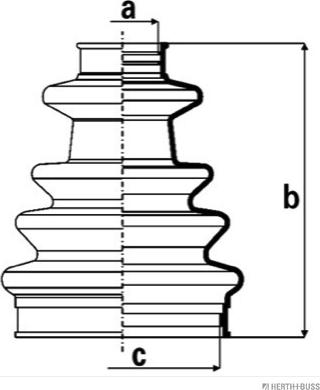 Herth+Buss Jakoparts J2863018 - Маншон, полуоска vvparts.bg