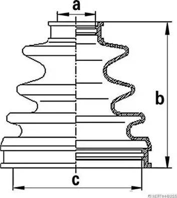Herth+Buss Jakoparts J2862005 - Маншон, полуоска vvparts.bg
