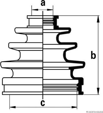 Herth+Buss Jakoparts J2862028 - Маншон, полуоска vvparts.bg