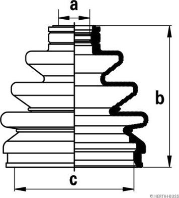 Herth+Buss Jakoparts J2867004 - Маншон, полуоска vvparts.bg