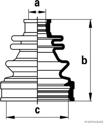 Herth+Buss Jakoparts J2884018 - Маншон, полуоска vvparts.bg