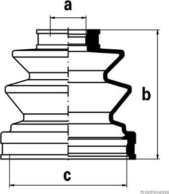 Herth+Buss Jakoparts J2885007 - Маншон, полуоска vvparts.bg