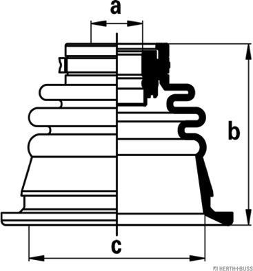 Herth+Buss Jakoparts J2885013 - Маншон, полуоска vvparts.bg