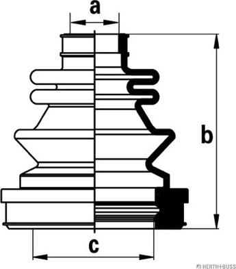 Herth+Buss Jakoparts J2880902 - Маншон, полуоска vvparts.bg