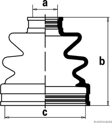 Herth+Buss Jakoparts J2880503 - Маншон, полуоска vvparts.bg