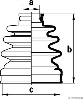 Herth+Buss Jakoparts J2880301 - Маншон, полуоска vvparts.bg