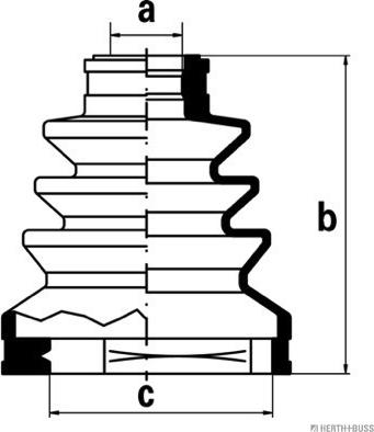 Herth+Buss Jakoparts J2881000 - Маншон, полуоска vvparts.bg