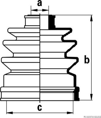 Herth+Buss Jakoparts J2881002 - Маншон, полуоска vvparts.bg