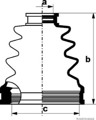 Herth+Buss Jakoparts J2881018 - Маншон, полуоска vvparts.bg