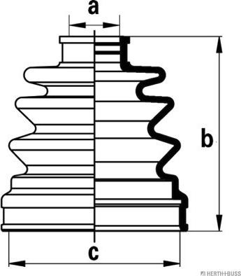 Herth+Buss Jakoparts J2881017 - Маншон, полуоска vvparts.bg