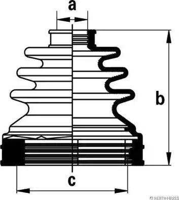 Herth+Buss Jakoparts J2881031 - Маншон, полуоска vvparts.bg