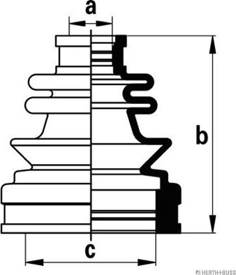Herth+Buss Jakoparts J2881020 - Маншон, полуоска vvparts.bg