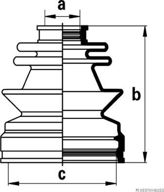 Herth+Buss Jakoparts J2881028 - Маншон, полуоска vvparts.bg
