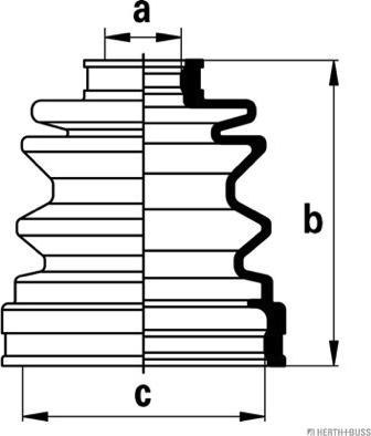 Herth+Buss Jakoparts J2888008 - Маншон, полуоска vvparts.bg