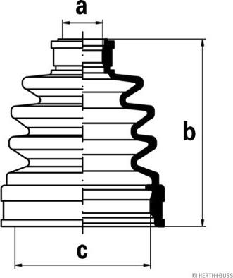 Herth+Buss Jakoparts J2888002 - Маншон, полуоска vvparts.bg