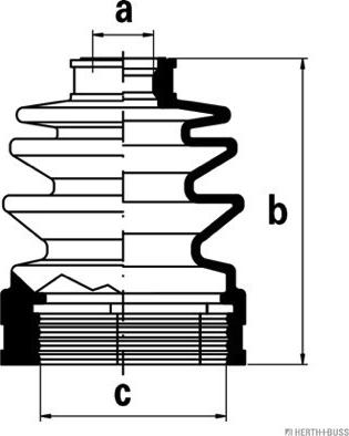 Herth+Buss Jakoparts J2888010 - Маншон, полуоска vvparts.bg