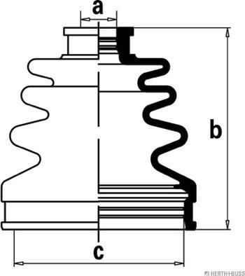 Herth+Buss Jakoparts J2883015 - Маншон, полуоска vvparts.bg