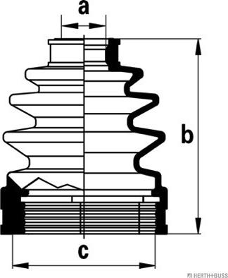 Herth+Buss Jakoparts J2883012 - Маншон, полуоска vvparts.bg