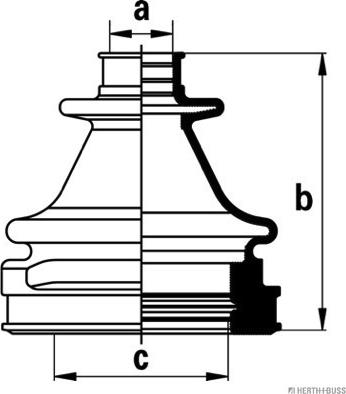 Herth+Buss Jakoparts J2883017 - Маншон, полуоска vvparts.bg