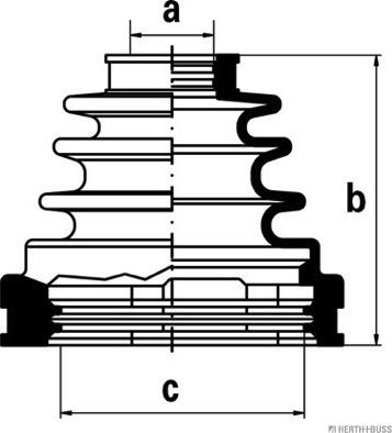 Herth+Buss Jakoparts J2882006 - Маншон, полуоска vvparts.bg