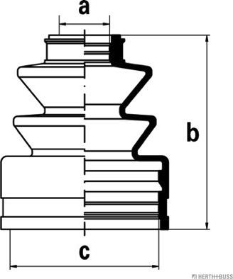 Herth+Buss Jakoparts J2882002 - Маншон, полуоска vvparts.bg