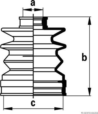 Herth+Buss Jakoparts J2887002 - Маншон, полуоска vvparts.bg