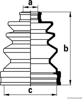 Herth+Buss Jakoparts J2887011 - Маншон, полуоска vvparts.bg