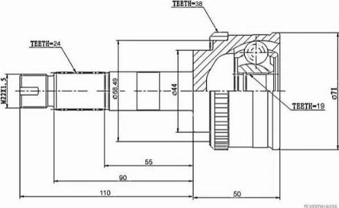 Herth+Buss Jakoparts J2826104 - Каре комплект, полуоска vvparts.bg