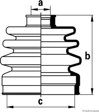 Herth+Buss Jakoparts J2874000 - Маншон, полуоска vvparts.bg