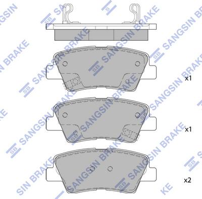 Hi-Q SP4458 - Комплект спирачно феродо, дискови спирачки vvparts.bg