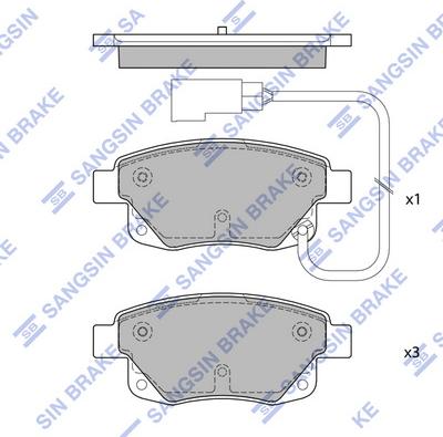 Hi-Q SP4404 - Комплект спирачно феродо, дискови спирачки vvparts.bg